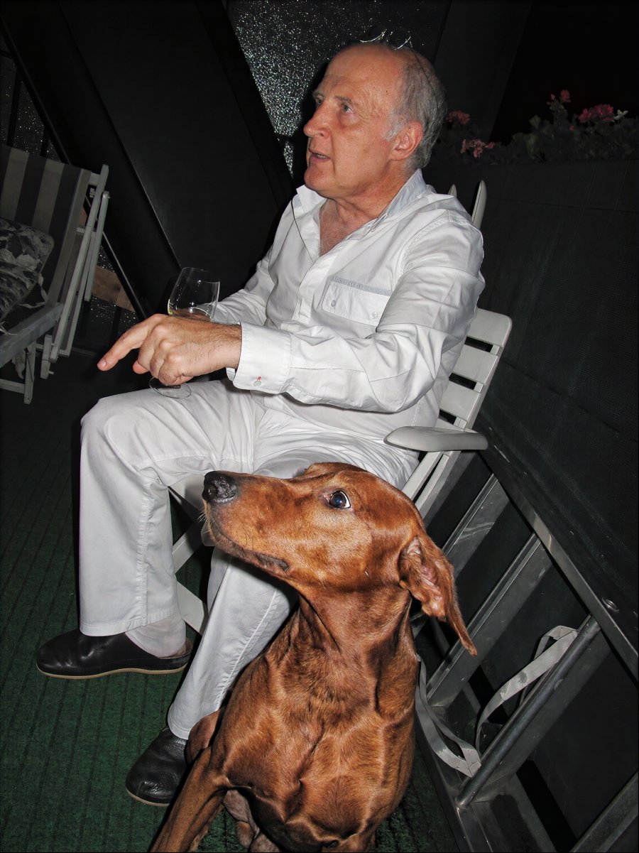 Boris Kuschnir with his dog Carlo