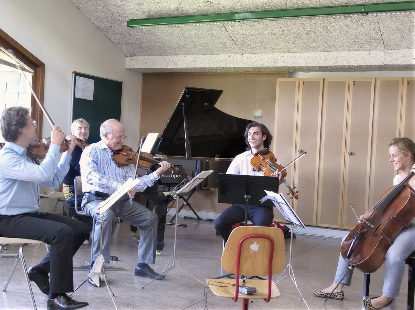 Verbier Festival 2009, Rehearsal – Rachlin, Thibaudet, Kuschnir, Carpenter, Gabette
